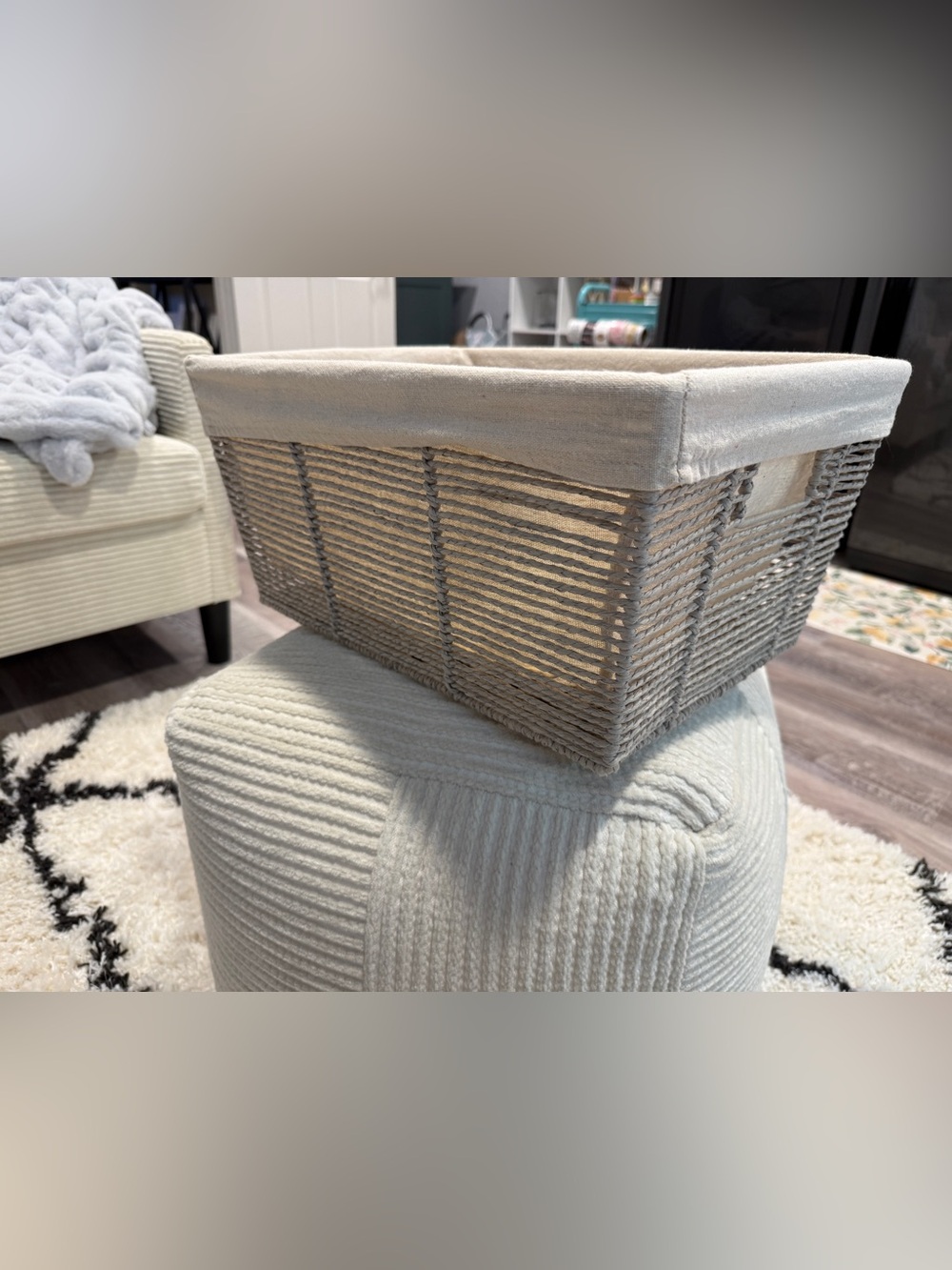 Large Woven Twisted Paper Rope Tapered Basket from the Brightroom - Picture 3 of 6